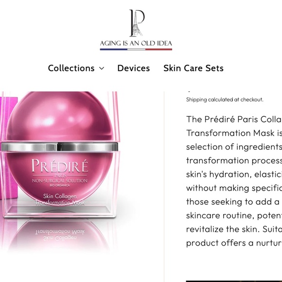 Predire Paris Skin Collagen Renewal Mask NWT UNOPENED - Picture 4 of 4